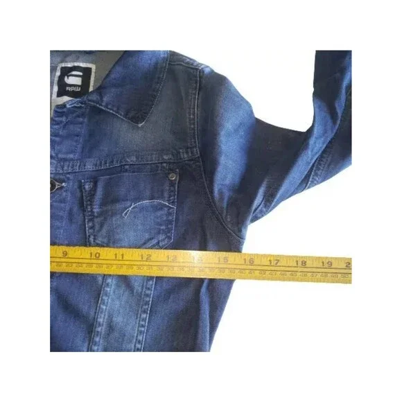 G-Star Raw Jean Womens Trucker Jacket Blue Denim Size XS - Picture 9 of 11
